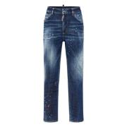 Navy Blauwe Jeans voor Mannen Dsquared2 , Blue , Dames