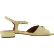 Elegante Zomer Platte Sandalen voor Vrouwen Geox , Yellow , Dames