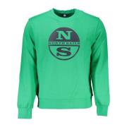 Groene Crewneck Sweatshirt met Logo Applicatie North Sails , Green , H...