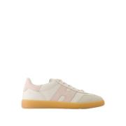 Coole Leren Sneakers - Beige Hogan , Beige , Dames