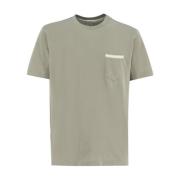 Zak Crew-neck T-shirt Eleventy , Green , Heren