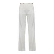 Rechte Gabardine Broek met Knoopsluiting Department Five , White , Dam...