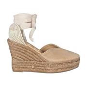 Vintage taupe platform sandalen Manebí , Beige , Dames