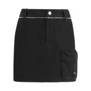 Rok met zak en rits Moncler , Black , Dames