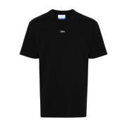 Zwart & Wit Katoenen T-shirt Jersey Off White , Black , Heren