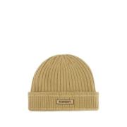 Wollen Beanie in Beige Burberry , Beige , Dames