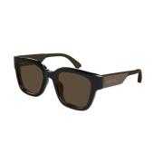 Zwart Bruin Zonnebril Gg1670Sk Model Gucci , Black , Heren