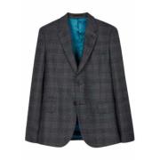 Bruin Blauw Wit Geruit Blazer Paul Smith , Blue , Heren