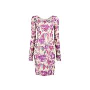 Rose-Print Bodycon Jurk Roberto Cavalli , Multicolor , Dames