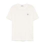 Heren Avorio T-shirts & Polo's Stone Island , White , Heren