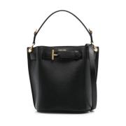 Zwarte Afneembare Handvat Schoudertas Tom Ford , Black , Dames