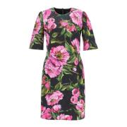 Bloemen Pioen Katoenen Zomerjurk Dolce & Gabbana , Multicolor , Dames