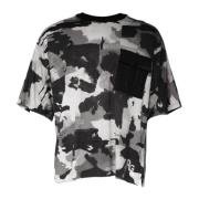 Camouflage Logo Crewneck T-shirt Multicolor Dolce & Gabbana , Multicol...