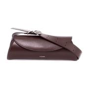 Donkere Kalfsleren Schoudertas Jil Sander , Brown , Dames