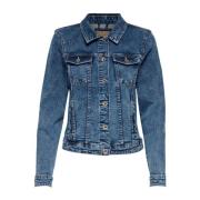 Blauw Katoen Blend Jas Jas Only , Blue , Dames