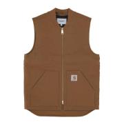 Klassieke Bruine Vest met Ritssluiting Carhartt Wip , Brown , Heren