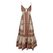 Geel & Oranje Elegant Jurk Zimmermann , Multicolor , Dames