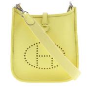 Pre-owned Leather shoulder-bags Hermès Vintage , Yellow , Dames