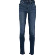 Blauwe Skinny Jeans met Merk Borduurwerk Liu Jo , Blue , Dames