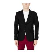 Herfst/Winter Katoenmix Blazer Gianni Lupo , Black , Heren