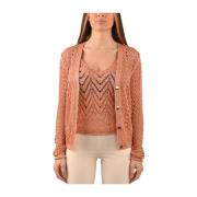 Oranje Lurex Gebreide kleding en Sweaters Twinset , Brown , Dames