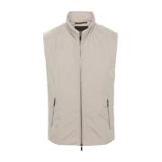 Gewatteerd Vest Geïsoleerd Hoge Hals Rits Moorer , Beige , Heren