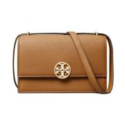 Bruine Schoudertas Hamerslag Textuur Tory Burch , Brown , Dames