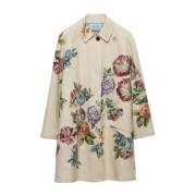 Beige Bloemenjas & Jas Prada , Beige , Dames