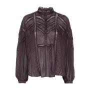 Viola Blouse met Kant Isabel Marant Étoile , Purple , Dames