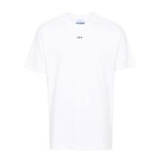 Zwart Logo Katoenen T-shirt Off White , White , Heren