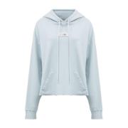 Number Logo Katoenen Hoodie MM6 Maison Margiela , Blue , Dames