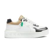 Kleur Blok Stud Sneakers Valentino Garavani , White , Heren