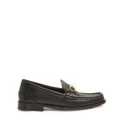 Klassieke Zwarte Loafer Schoenen Fendi , Black , Heren