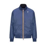 Omkeerbare bomberjack van nylon K-Way , Blue , Heren