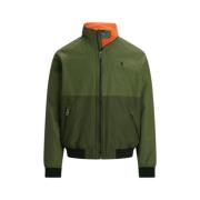 Kleur-blok Fleece-gevoerde Jas Polo Ralph Lauren , Green , Heren