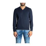 Cashmere Blend T-Shirt Heren Sweater Armani Exchange , Blue , Heren