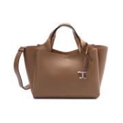 Beige Lobster Claw Handtas met Zakken Tod's , Brown , Dames