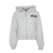 Cropped Zip Hoodie Ivy Wellness Sporty & Rich , Gray , Dames