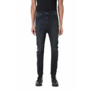 Zwarte stretch jeans met kniestiksels La Haine Inside Us , Black , Her...