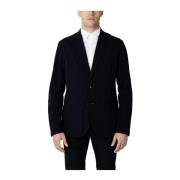 Klassieke Katoenen Blazer voor Mannen Armani Exchange , Blue , Heren