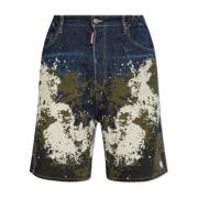 Verf effect shorts Dsquared2 , Blue , Heren