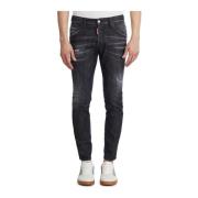 Denim Skater Broek Dsquared2 , Gray , Heren