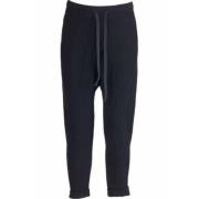 Zwarte Wol Kasjmier Joggingbroek Isabel Benenato , Black , Heren