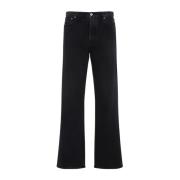 Vintage Zwarte Relaxte Jeans Off White , Black , Heren