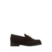 Bruine Suède Diamant Loafers Jimmy Choo , Brown , Dames