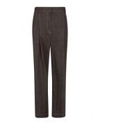 Bruine Denim Broek Brunello Cucinelli , Brown , Dames