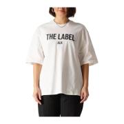 Witte Gebreide Label T-shirt voor Vrouwen Alix The Label , White , Dam...