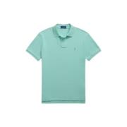 Aangepaste Slim Fit Korte Mouw Polo Polo Ralph Lauren , Blue , Heren