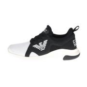 Training Sneakers Zwart Wit Emporio Armani EA7 , Black , Heren