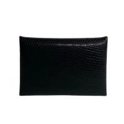 Pre-owned Leather wallets Hermès Vintage , Black , Dames